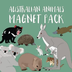 Australian animals magnet pack - red parka