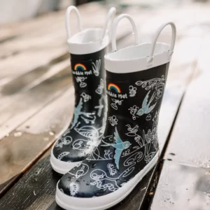 The magic color changing gumboots by scribble mat