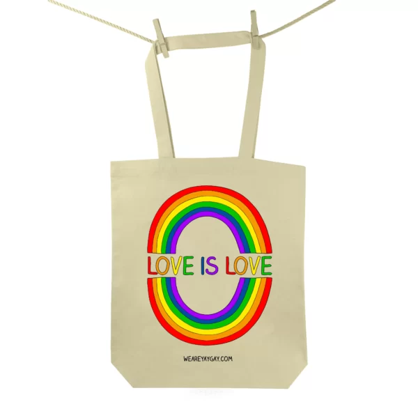 Love is love tote bag - red parka