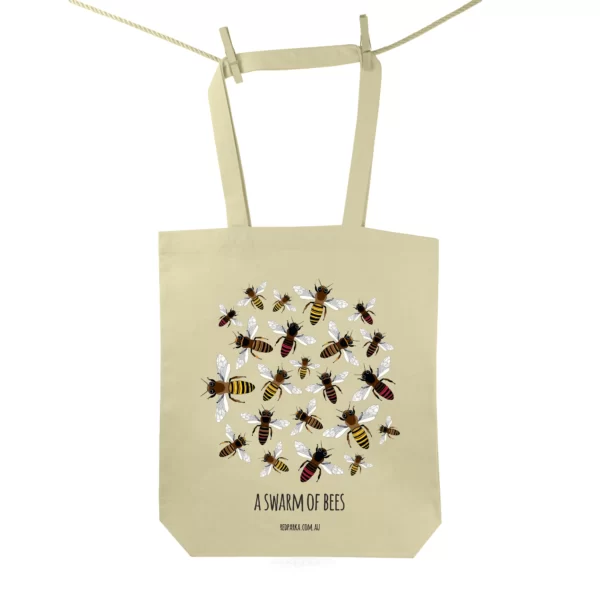 Swarm of Bees tote bag - Red Parka