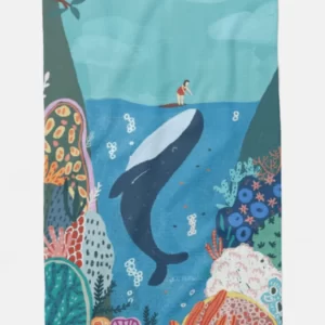 tea towel surfer and whale - suki mcmaster